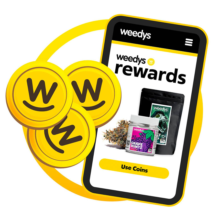 Earn and Use Coins Phone showing Weedys reward coins